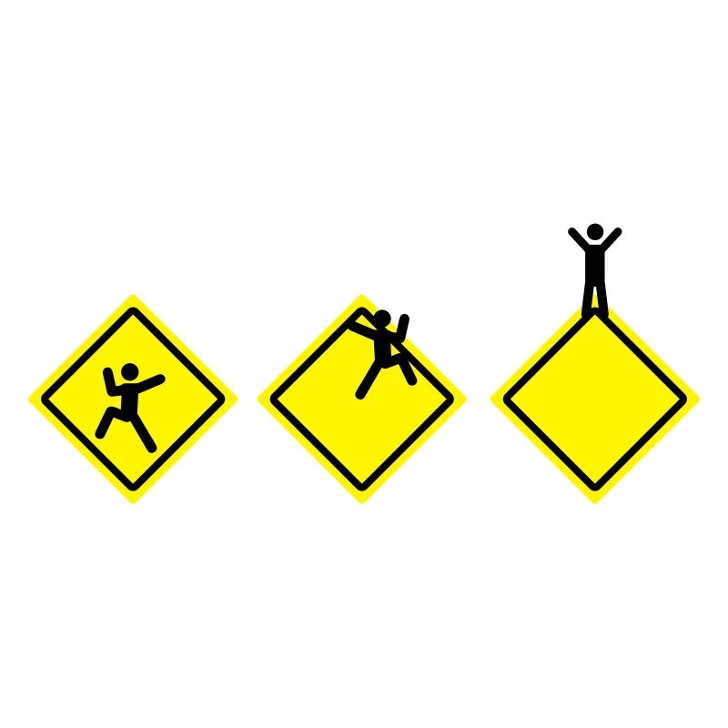 Klettern Straßenschild