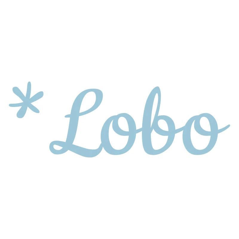 Nom de garçon Lobo comme lettrage sur la mode pour enfants