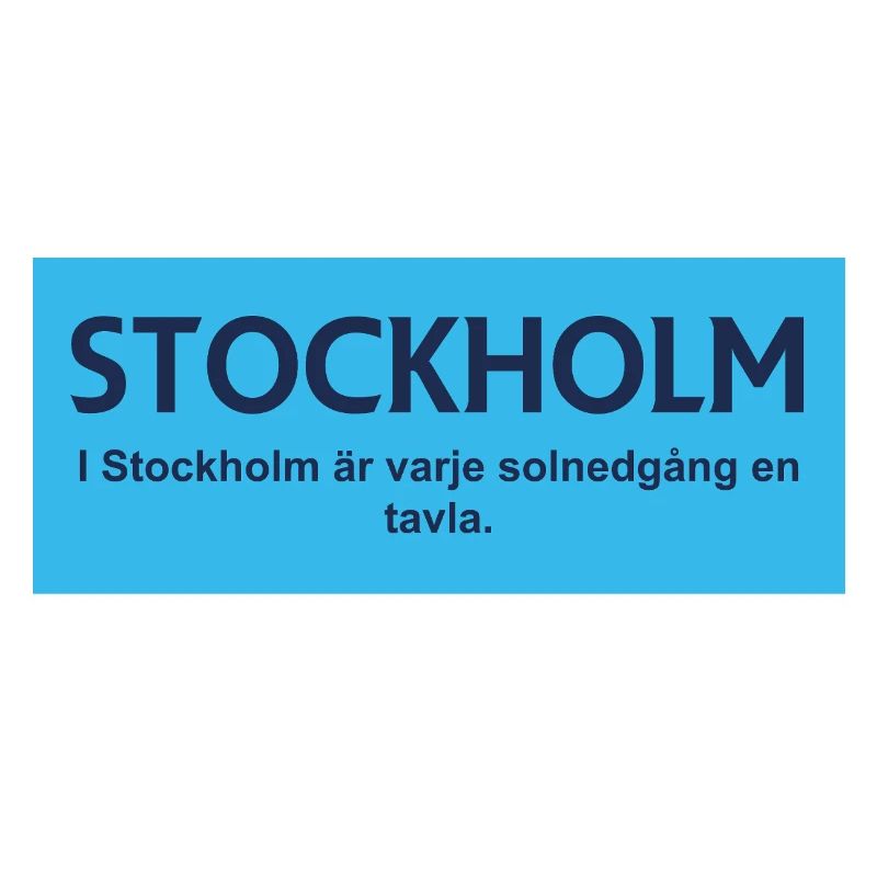 Conception de panneau de coucher de soleil à Stockholm