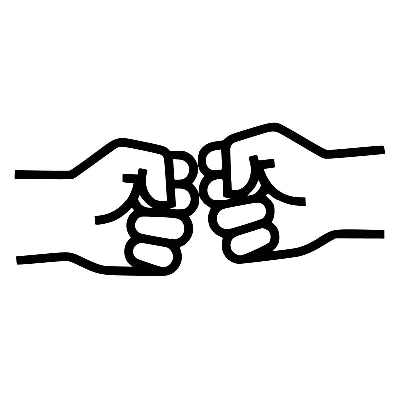 Coup de poing Salut des meilleurs amis Vector