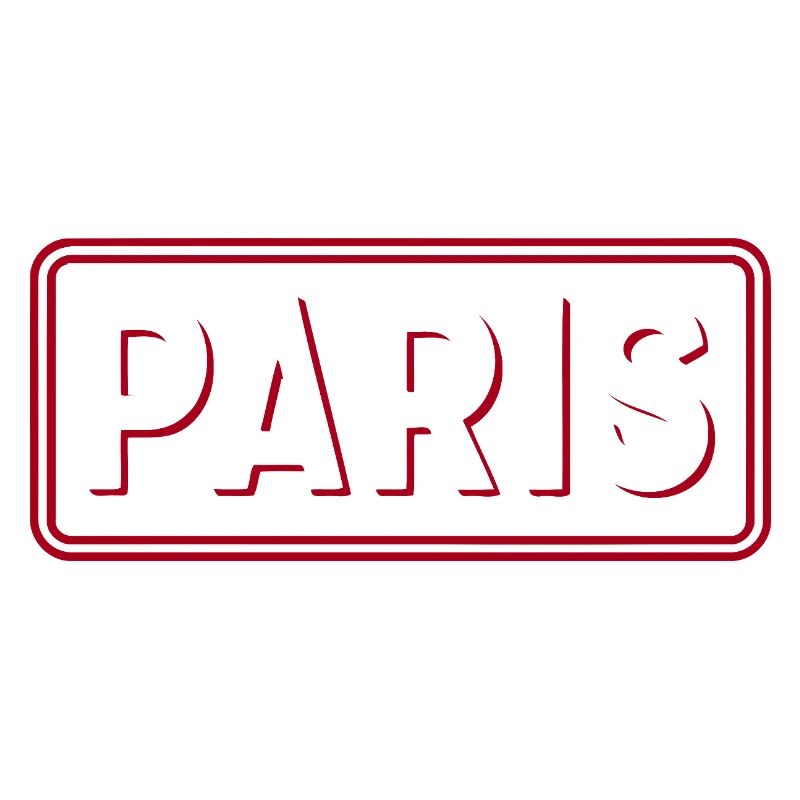 PARIS rétro 3D typographie blanc et rouge