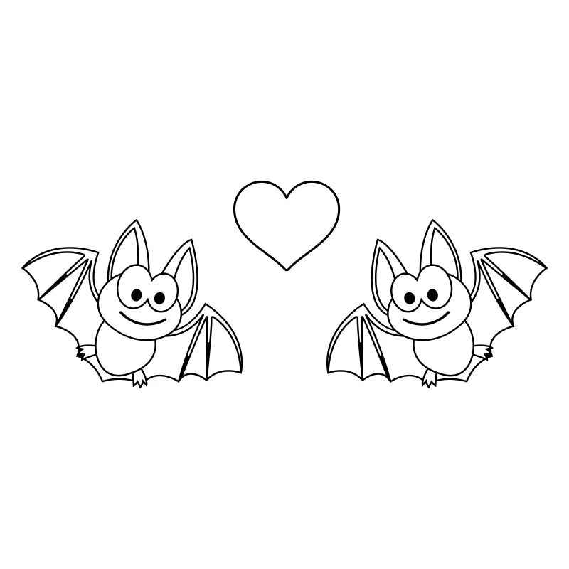 Fledermaus Comic Paar liebe