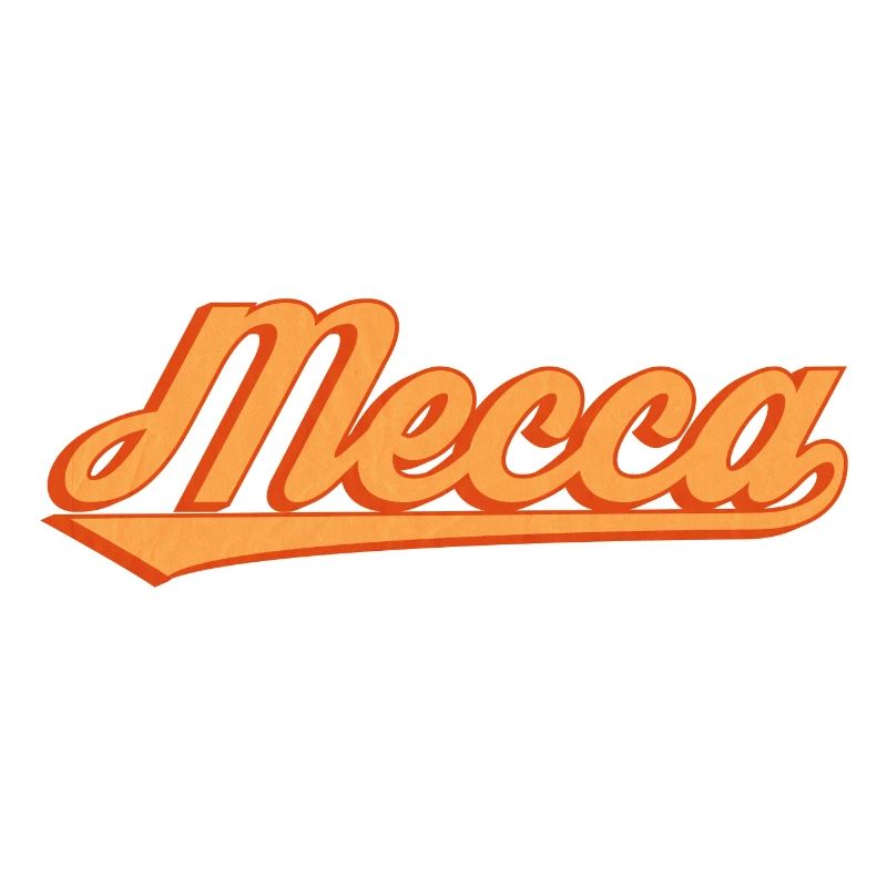 Lettrage rétro de La Mecque
