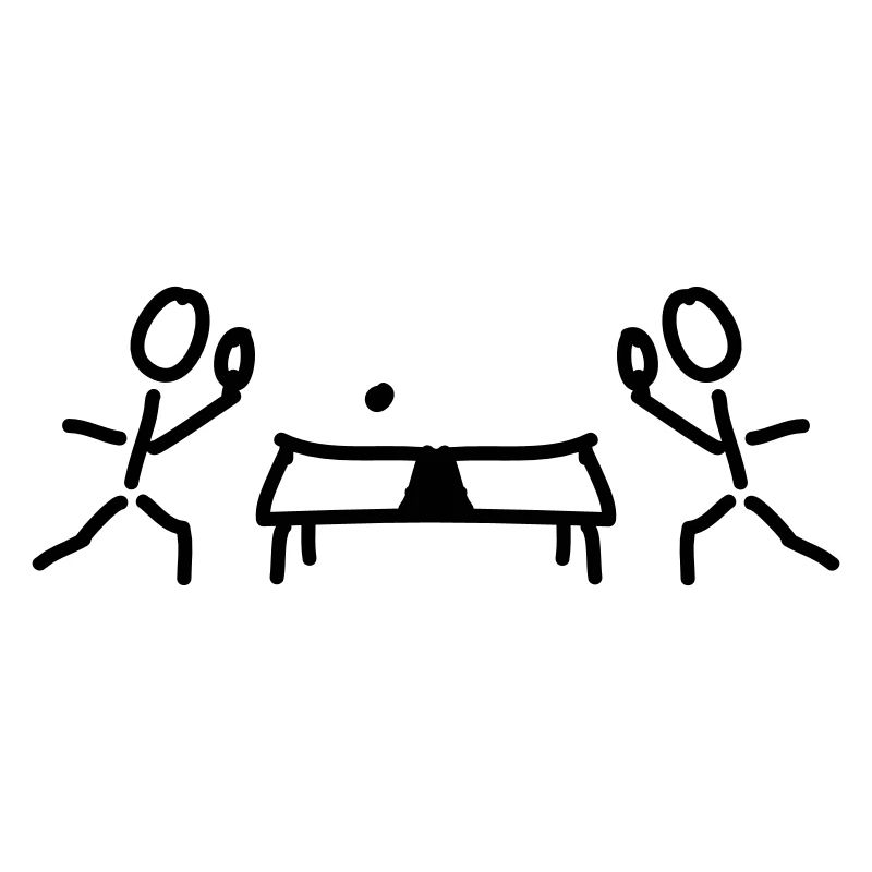 Table de ping-pong et raquettes