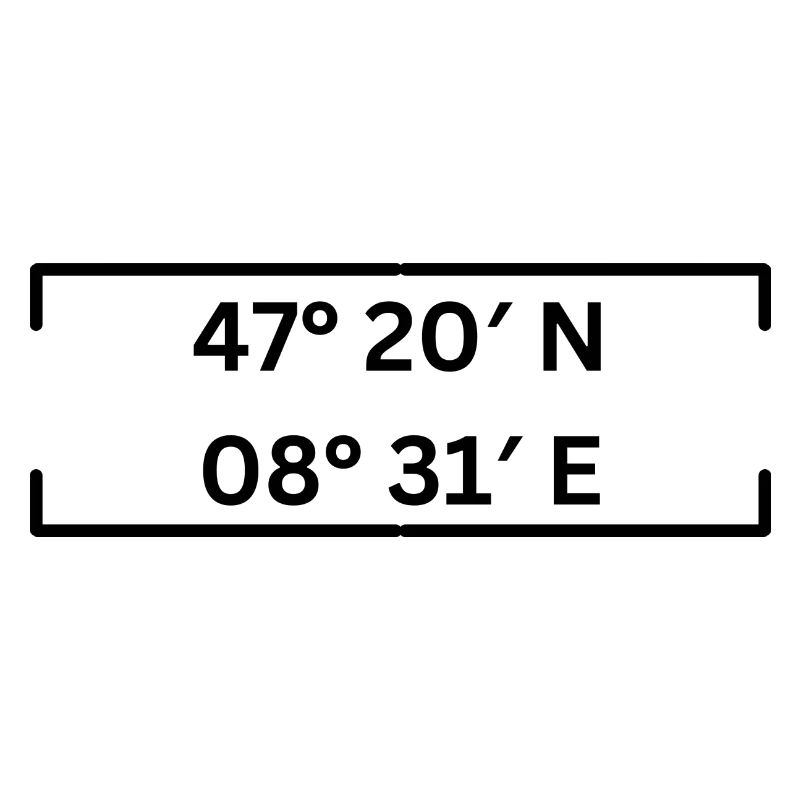 Coordinates Kreis 2 Zurich Minimalist