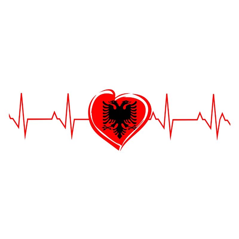 Albanien Herz EKG Herschlag Herzfrequenz Geschenk