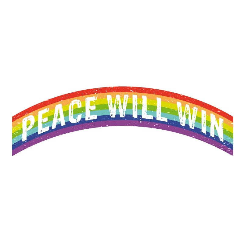 Rainbow Regenbogen Peace will win