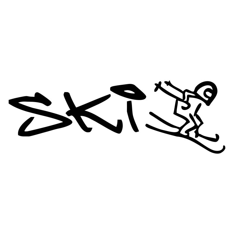 winterliches Ski Downhill