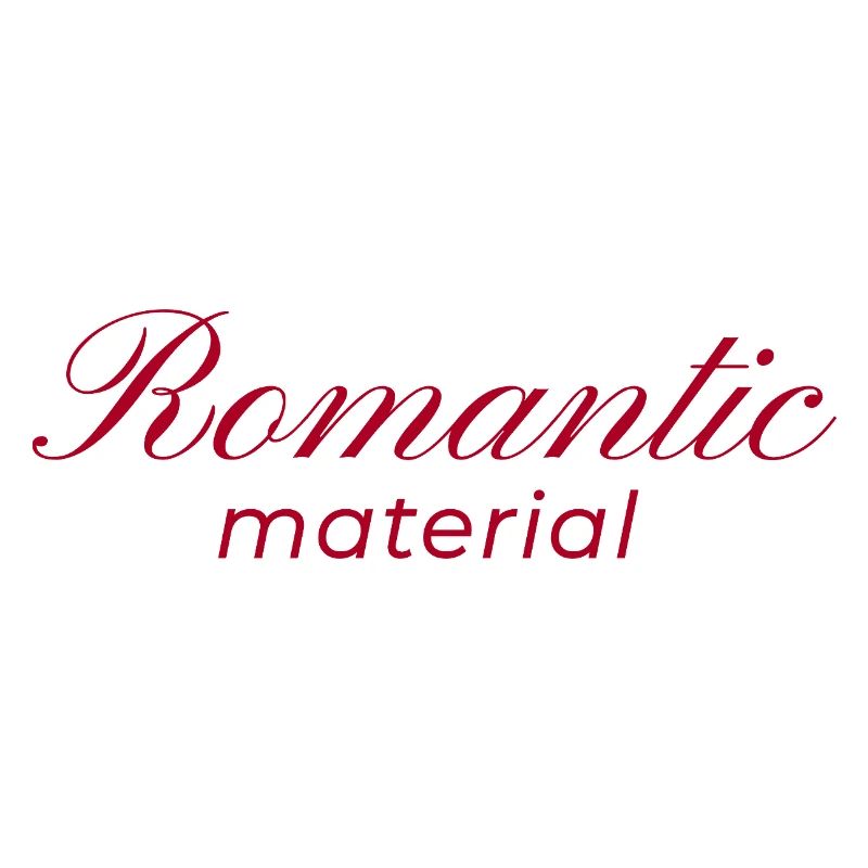 Conception typographique Matériel romantique