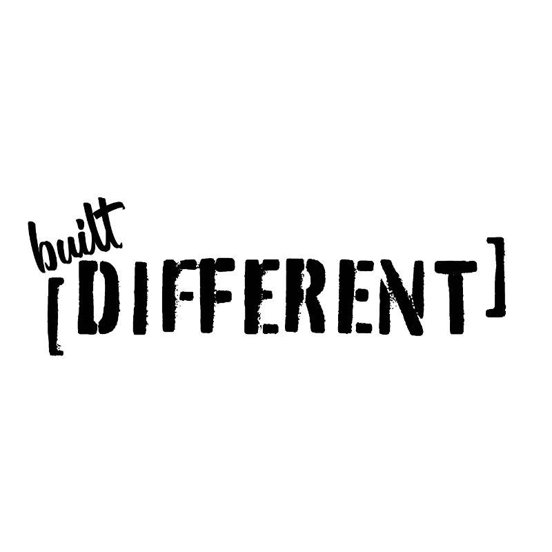 Built Different Typography Statement Saying