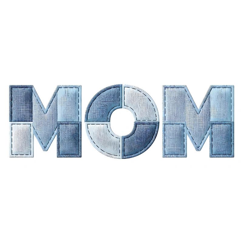 Patchwork Mom Lettering Gift for Mom
