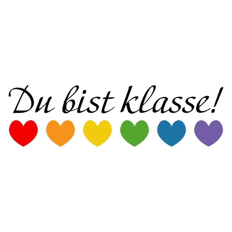 Regenbogenherzchen du bist klasse