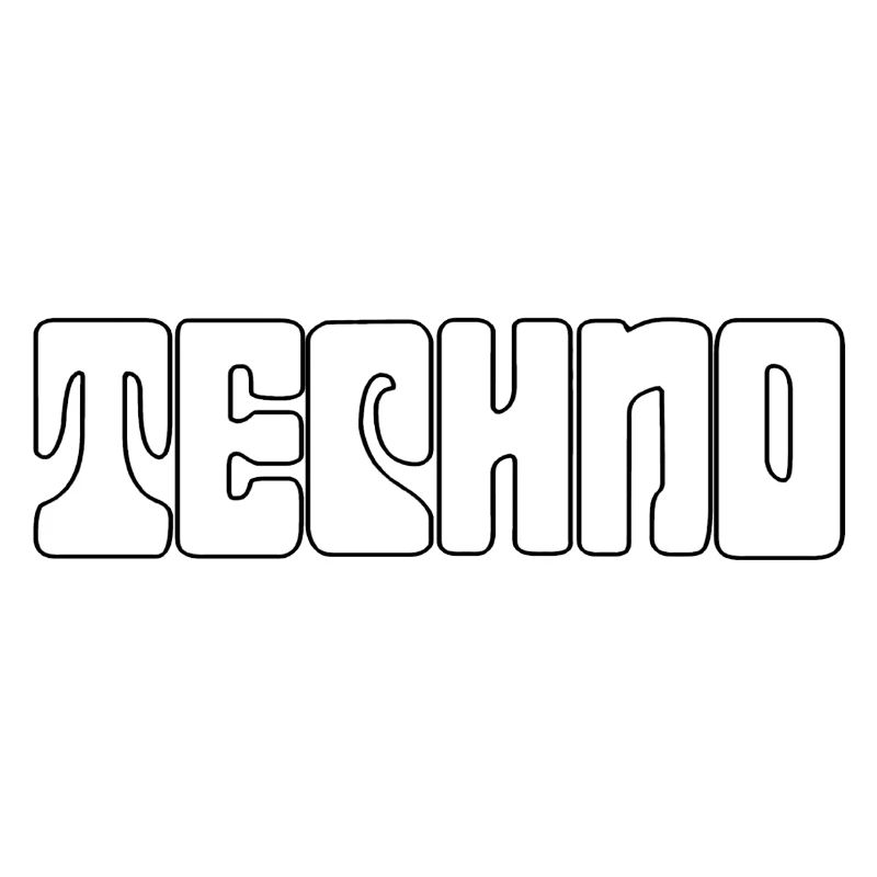 Futuristic Techno Pattern Tee