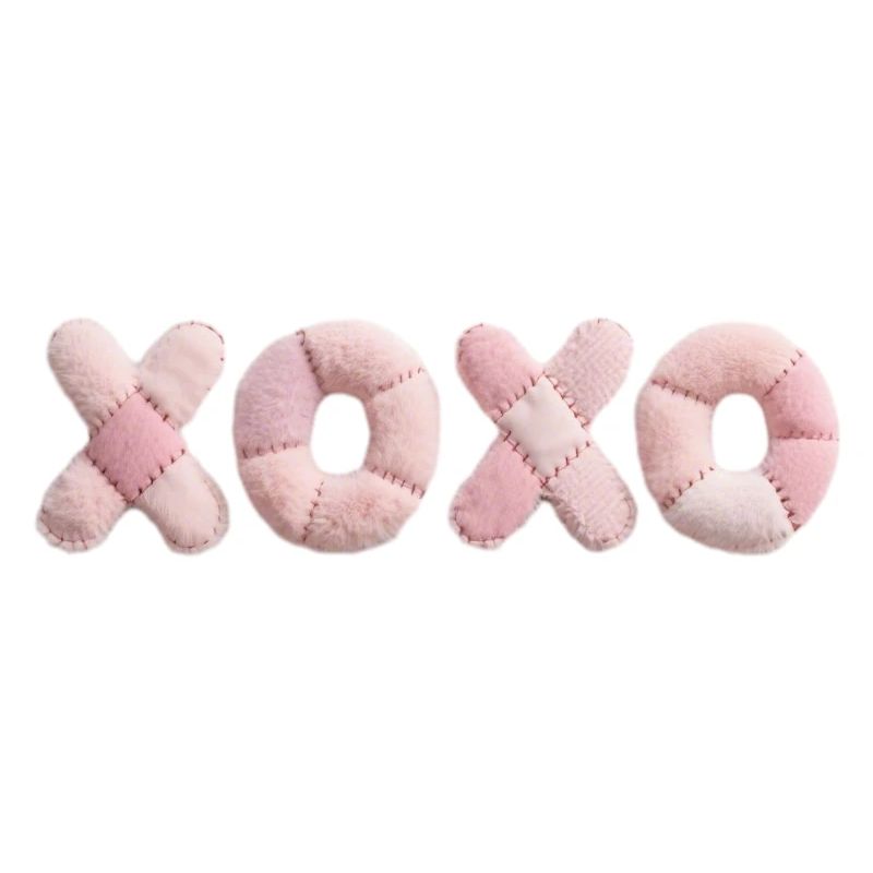 Plush Patchwork XOXO Design Pink