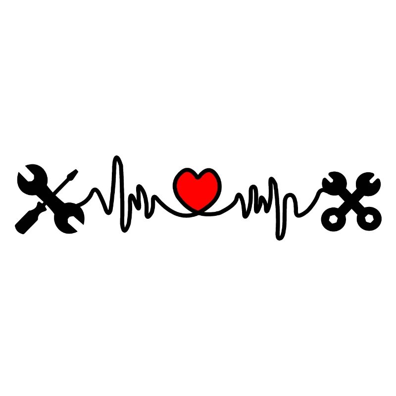 Tools with heart cardiogram