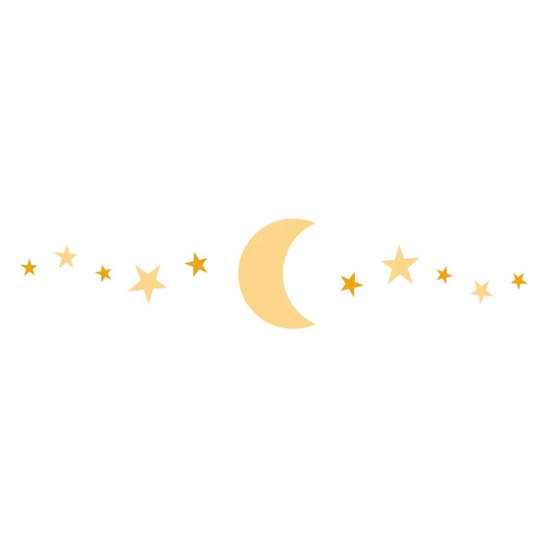 Moon and star patterned design