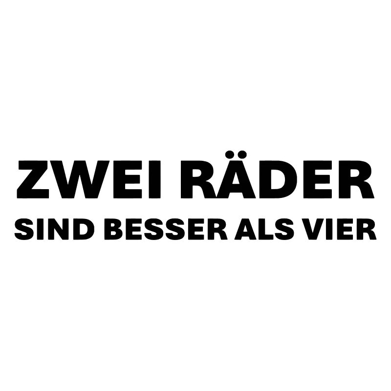 Zwei Räder sind besser als vier