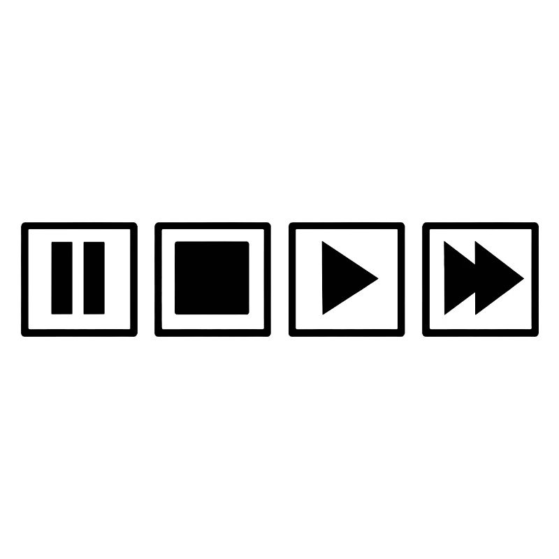 Boutons rétro de télécommande Oldschool Minimalist
