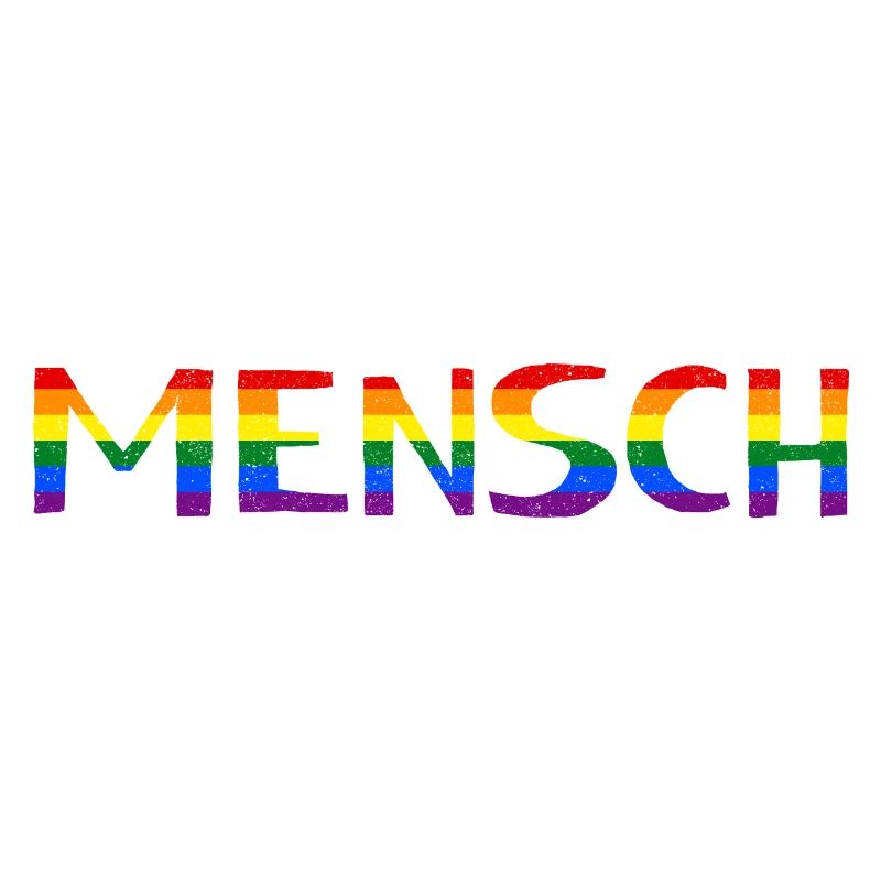 Mensch Regenbogenflagge