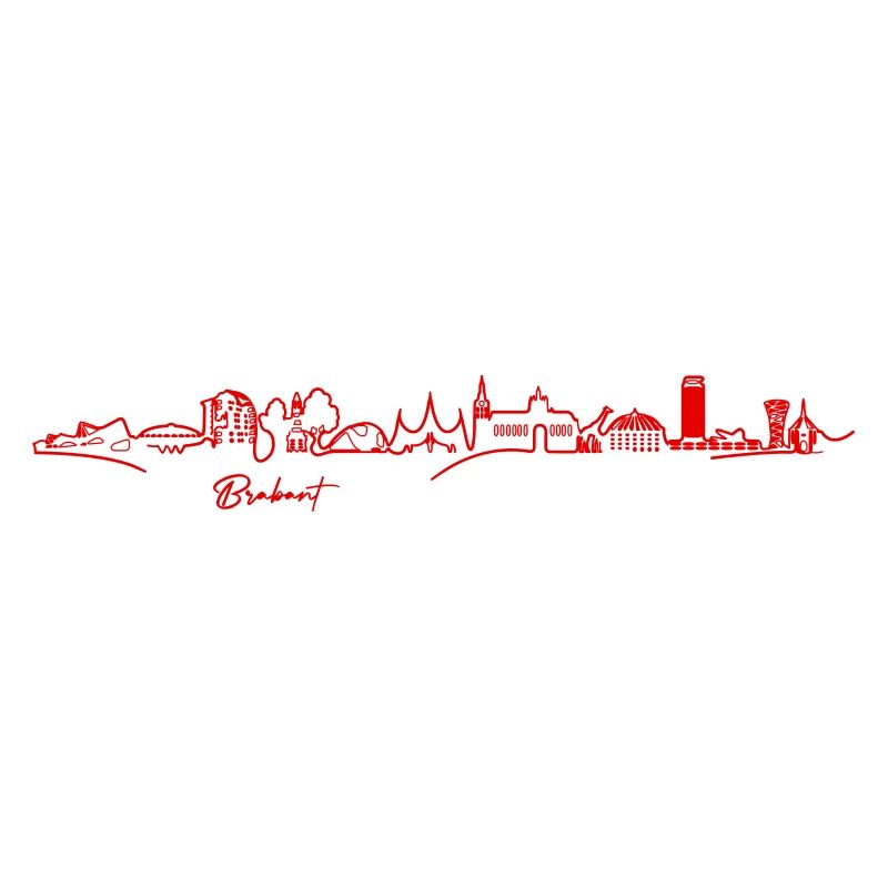Skyline Brabant - RED (Multi Color Vector)