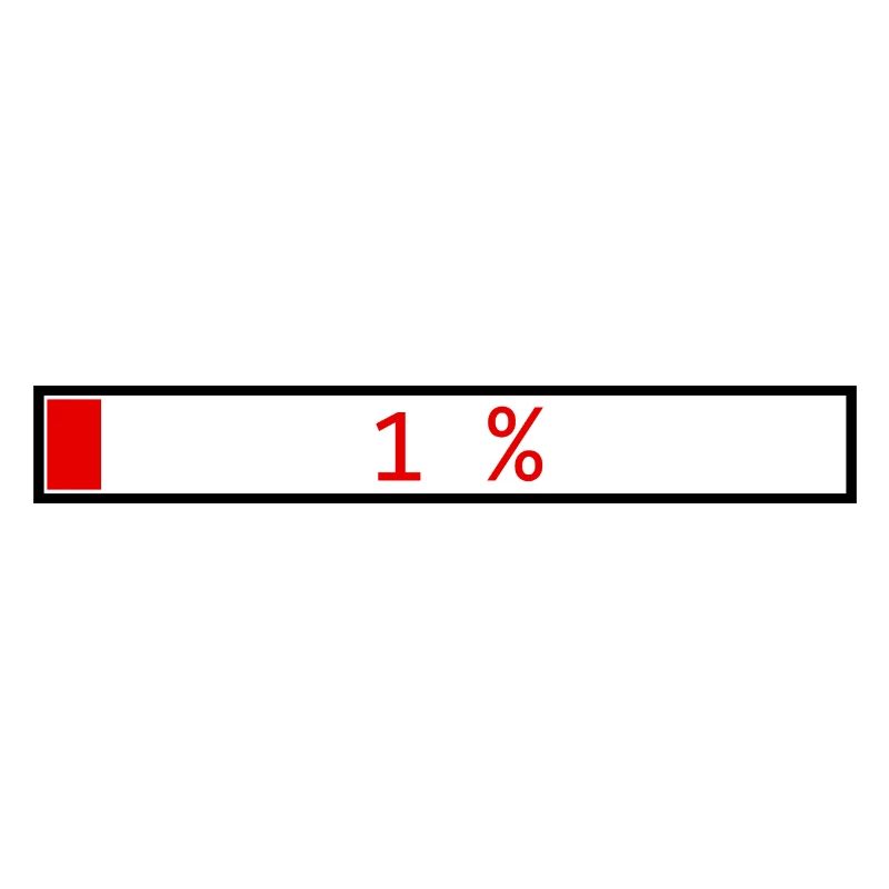 Loading Bar Red 1% outline Black