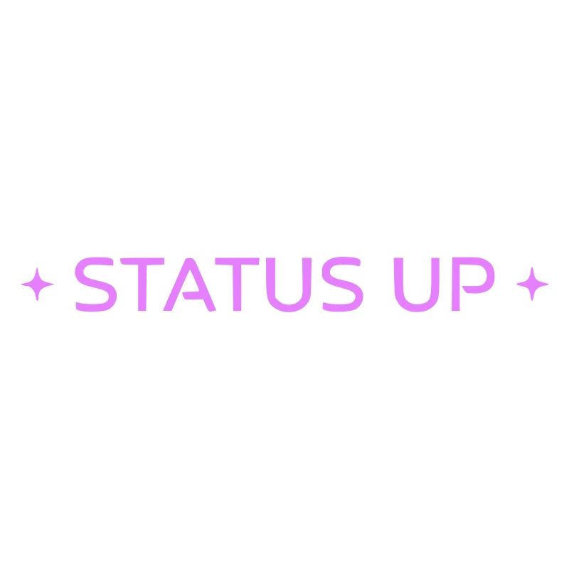 Status Up Level Up Gaming Text Vector
