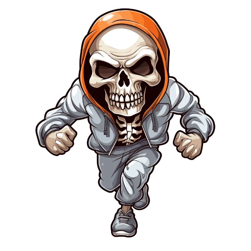 Crâne dans la conception de combinaison de jogging