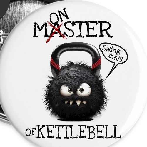 Master of kettlebell vs monster of kettlebell? - Buttons large 2.2''/56 mm (5-pack)