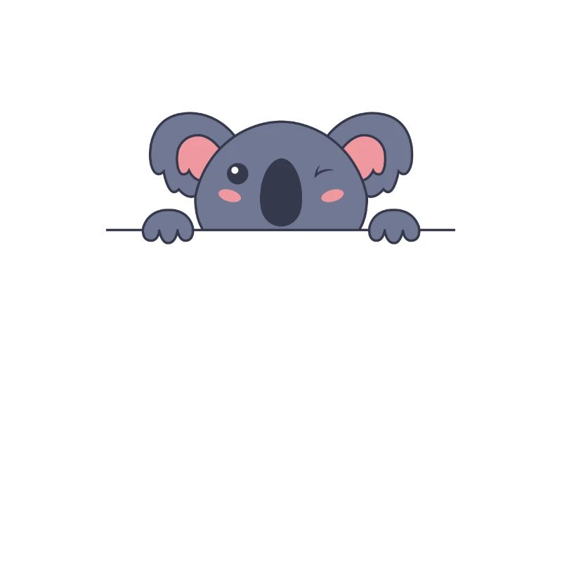 Koala is hiding