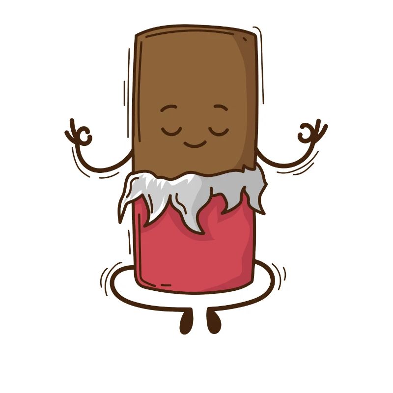 Le chocolat médite dans le siège du tailleur