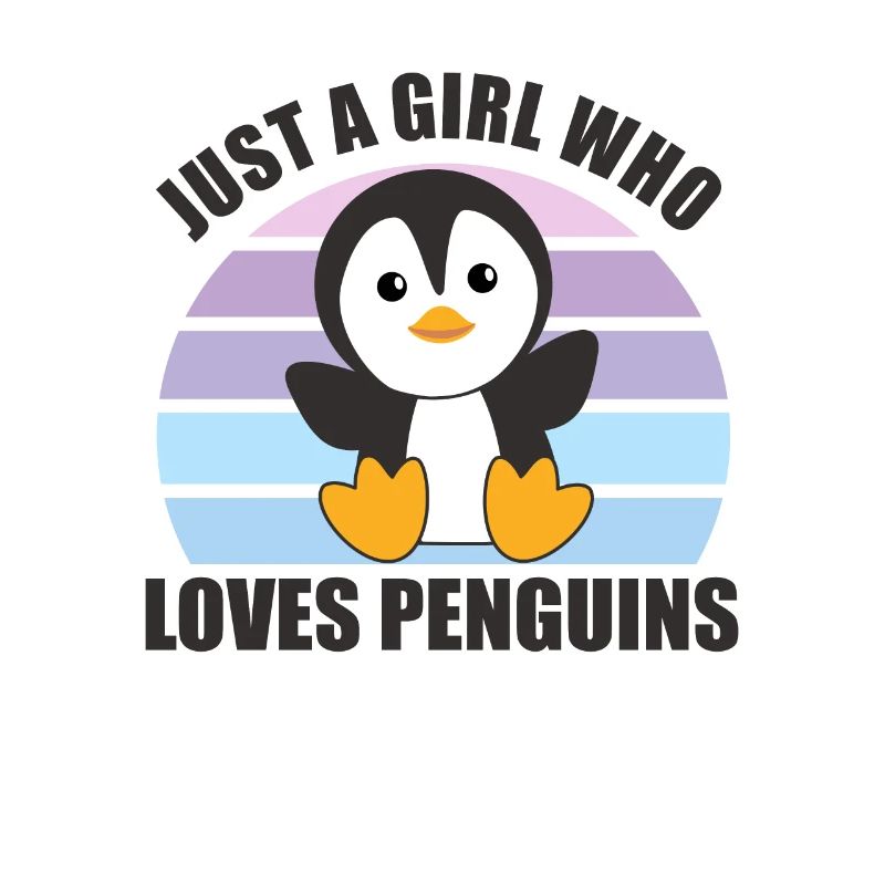 Nur ein Mädchen das Pinguine liebt - süßer Pinguin
