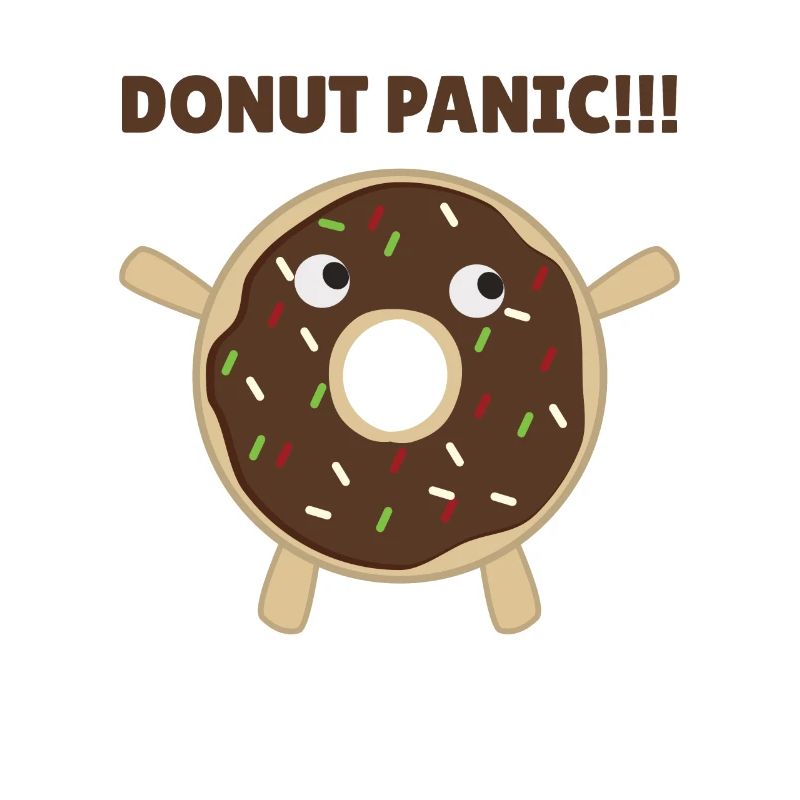 Donut Panic - funny pun with donuts