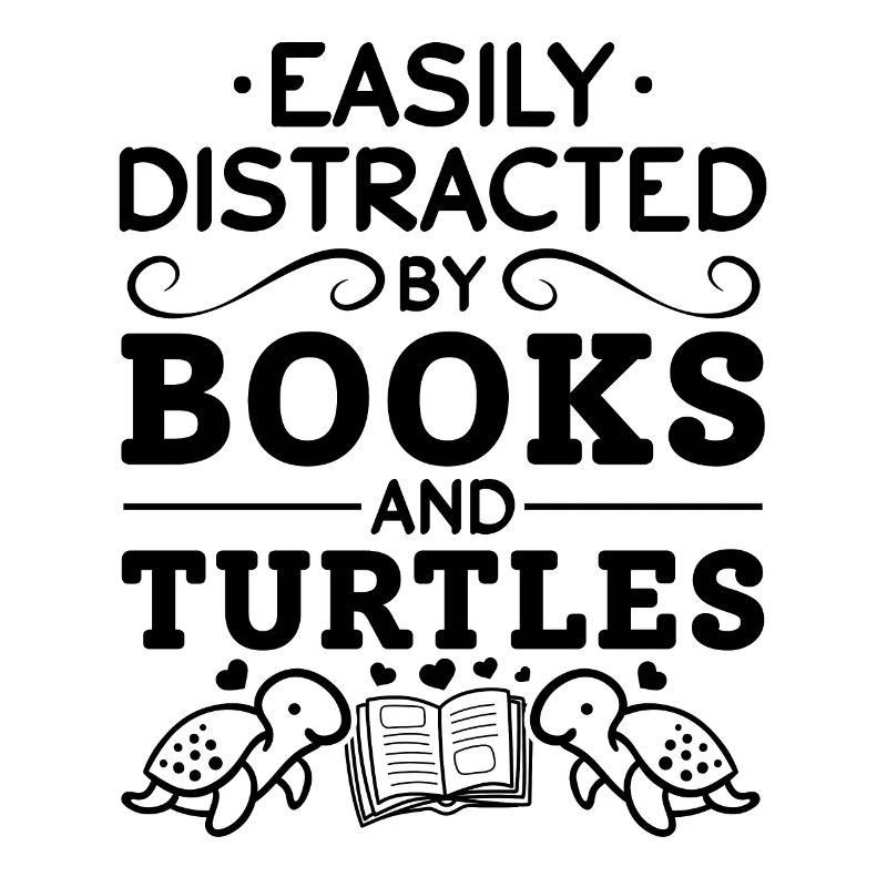 Cute turtle — light from books and