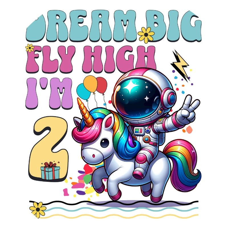 Astronaut Einhorn 2. Geburtstag