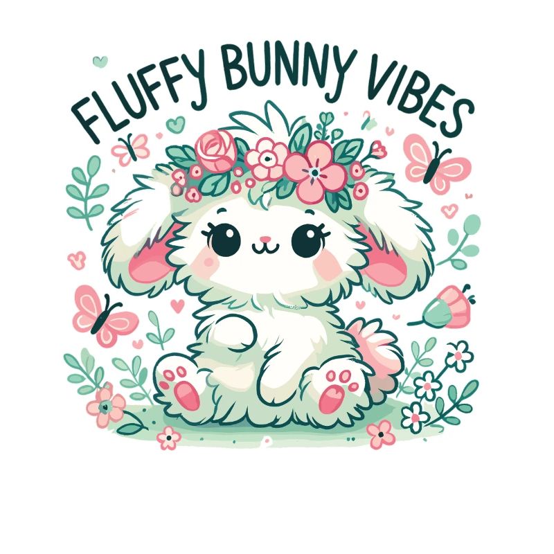 Fluffy Bunny Vibes – Cute Easter Bunny Shirt