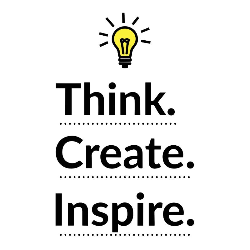 Think Create Inspire Light Bulb