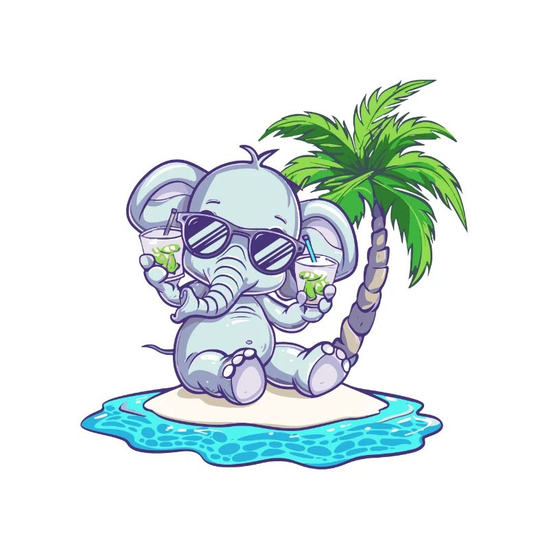 Elephant Summer Beach Vacation
