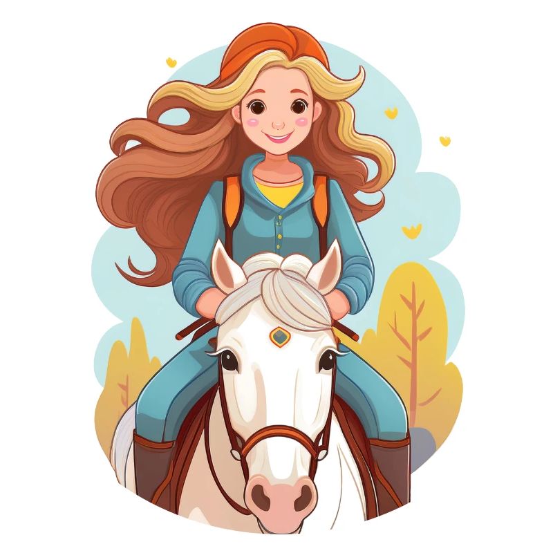 Fille monte à cheval