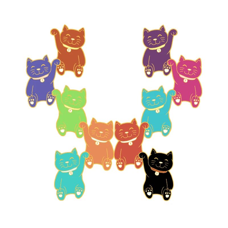 Chats Chat Différents Chatons Colorés Différents