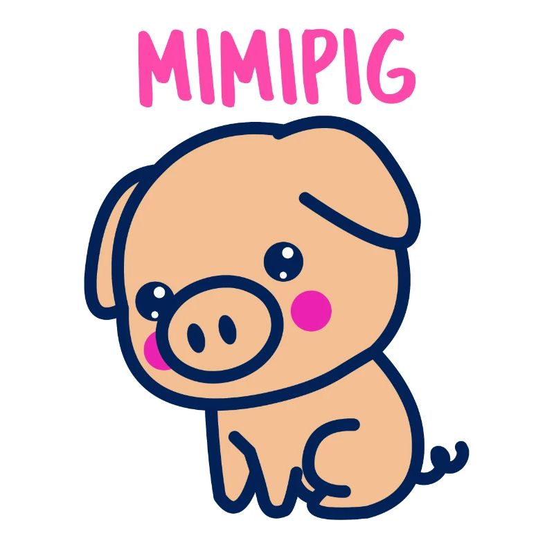 MIMIPIG, süßes Schwein, Geschenkidee und T-Shirt