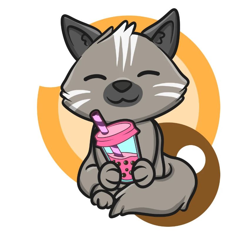 Cat and Bubble Tea