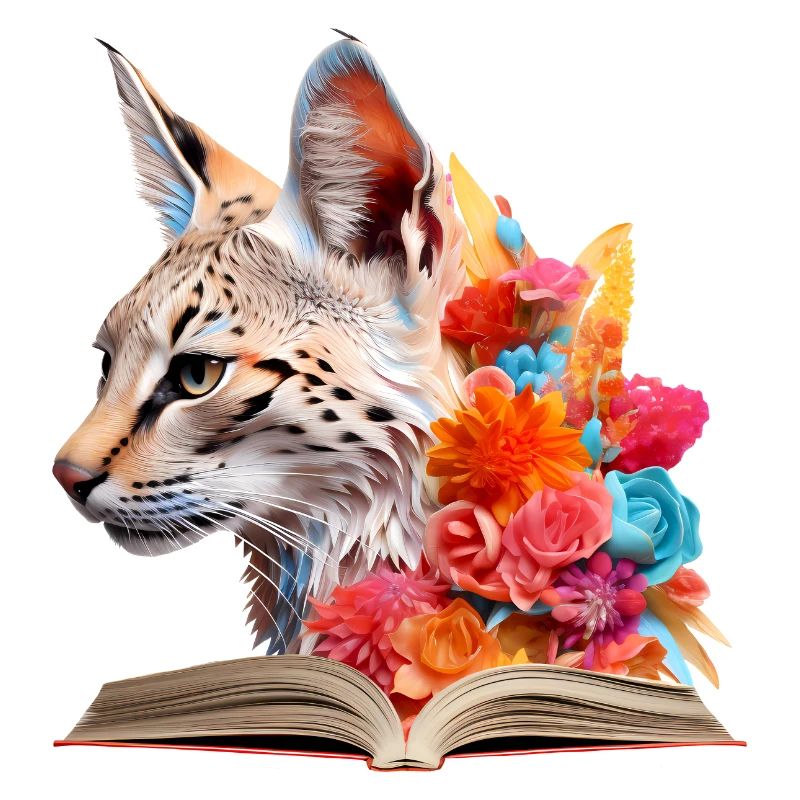 Serval-Katze Lesen Buch