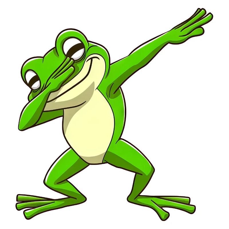 Cool Frog Dabbing Pose Trendy