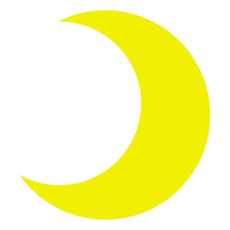 Yellow Moon Crescent Moon