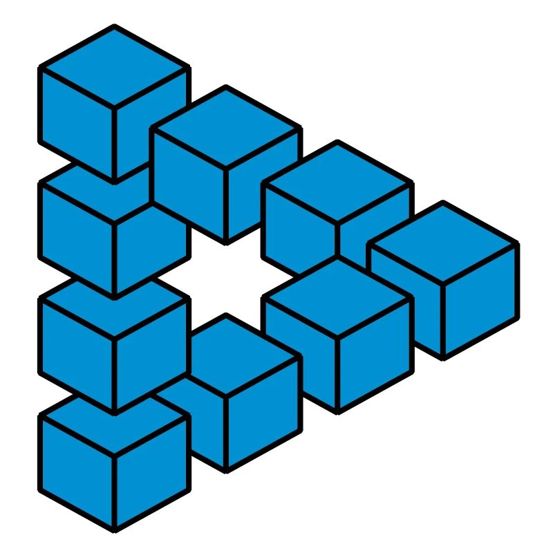 Optical illusion - Impossible figure