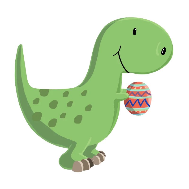 Dino with egg