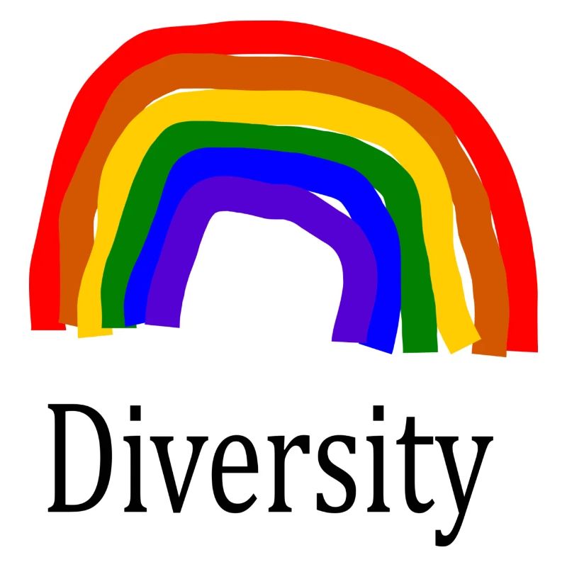 Rainbow diversité créative colorée