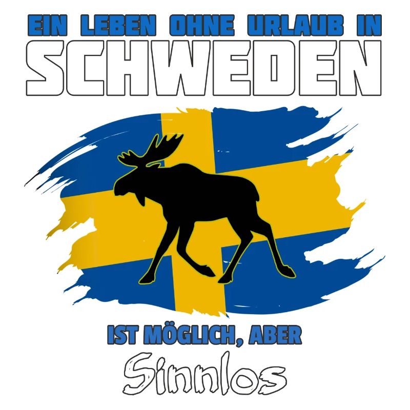 Schweden Meme Design mit Elchsilhouette