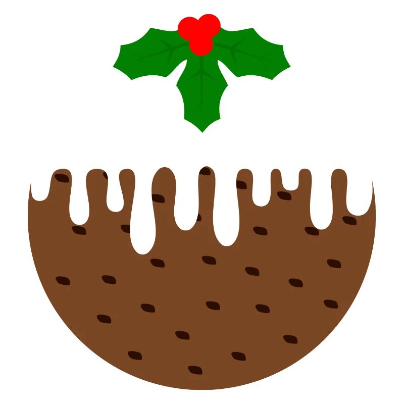 Round Christmas Pudding