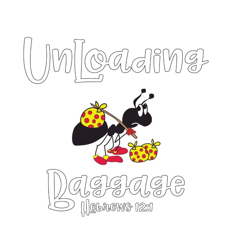 Christian Design Unloading Baggage Hebrews 12